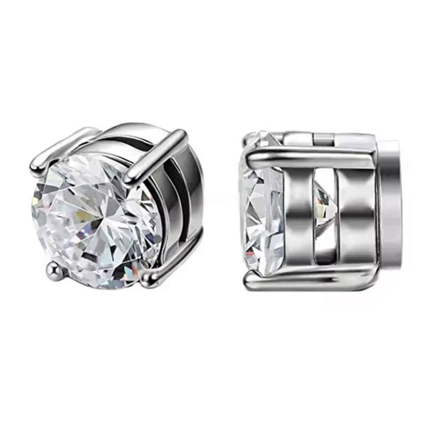 Silver Round Stud (Magnetic - Non Pierced)