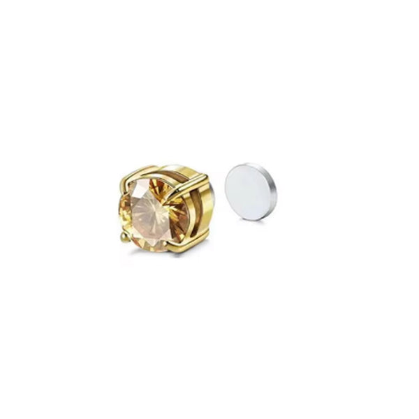 Gold Round Stud (Magnetic - Non Pierced)