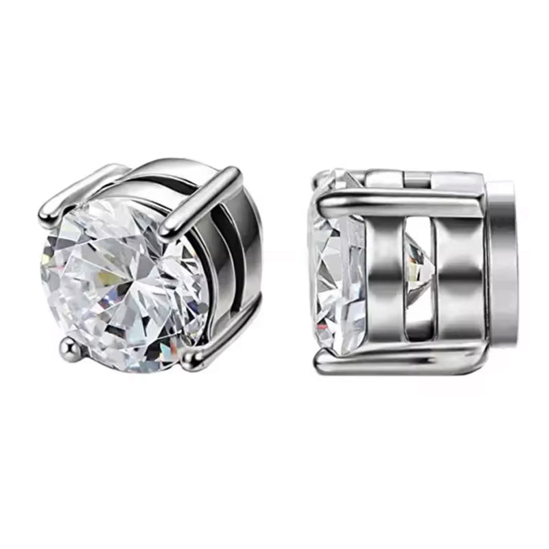 Silver Round Stud (Magnetic - Non Pierced)