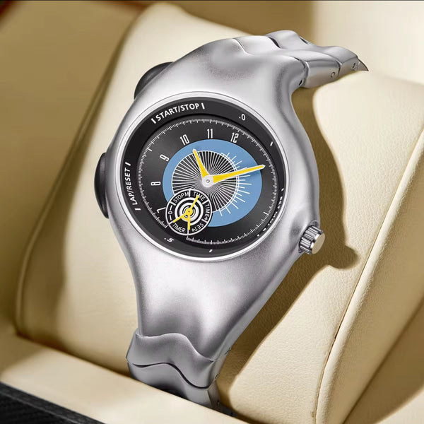 Luxury Vantage Y2K Alabaster Watch - Black/Yellow