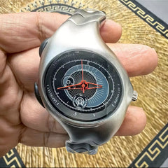 Luxury Vantage Y2K Alabaster Watch - Black/Red