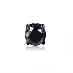 Black Round Stud (Magnetic - Non Pierced)