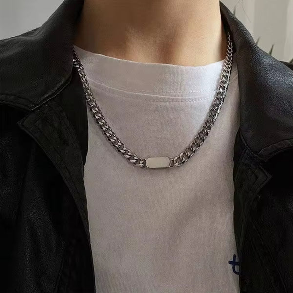 Cipher Curb Necklace